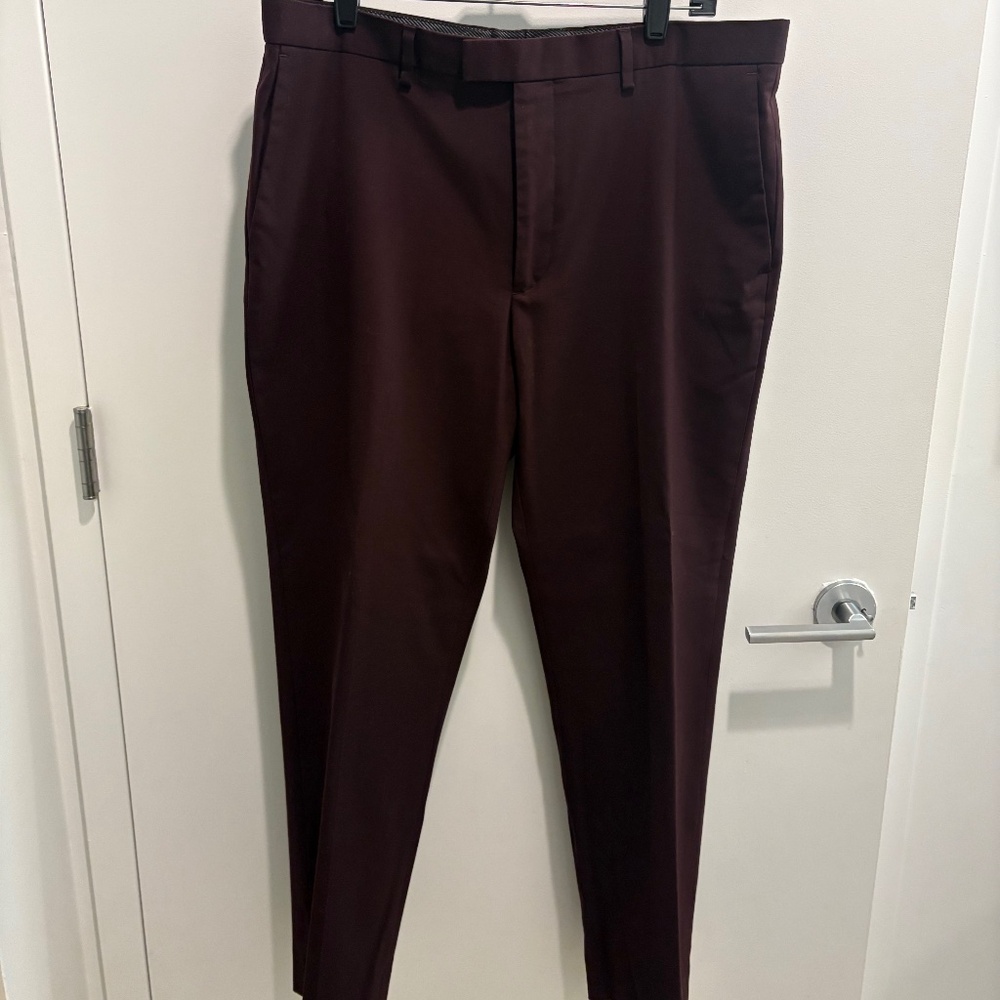 Men’s Banana Republic Extra Slim Fit 35 x 30 Plum Dress pants